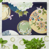 Linge De Cuisine Fleurs, design japonais (Plié)