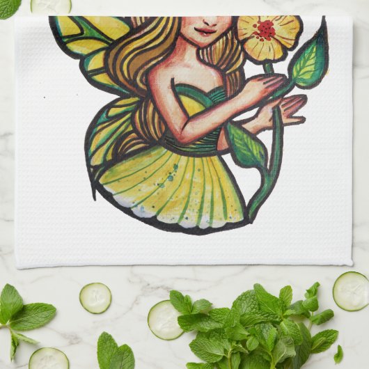 Linge De Cuisine Fleurs d'été Fée (Plié)