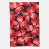 Linge De Cuisine Fleurs d'hibiscus rouges (Vertical)