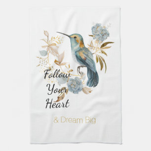 Linge De Cuisine Fleurs d'hortensia colibri 