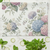 Linge De Cuisine Fleurs d'hortensia délicates (Plié)