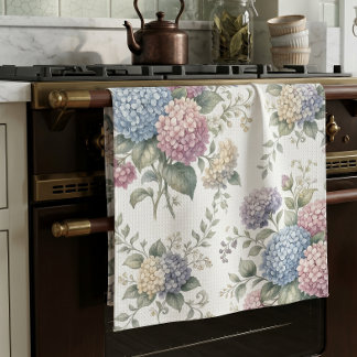 Linge De Cuisine Fleurs d'hortensia délicates