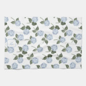Linge De Cuisine Fleurs d'hydrangea aquarelle bleues (Horizontal)