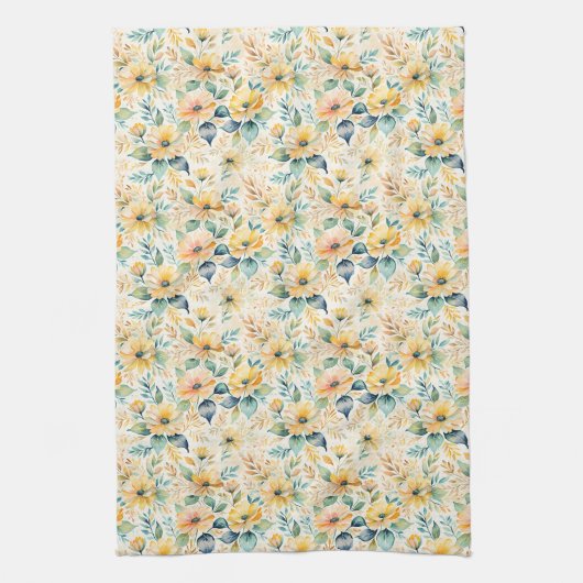 Linge De Cuisine Fleurs d'or Sunny (Vertical)