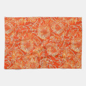 Linge De Cuisine Fleurs douces orange (Horizontal)