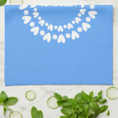 Linge De Cuisine Fleurs Et Coeurs Nom (Plié)