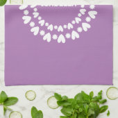 Linge De Cuisine Fleurs Et Coeurs Nom (Plié)
