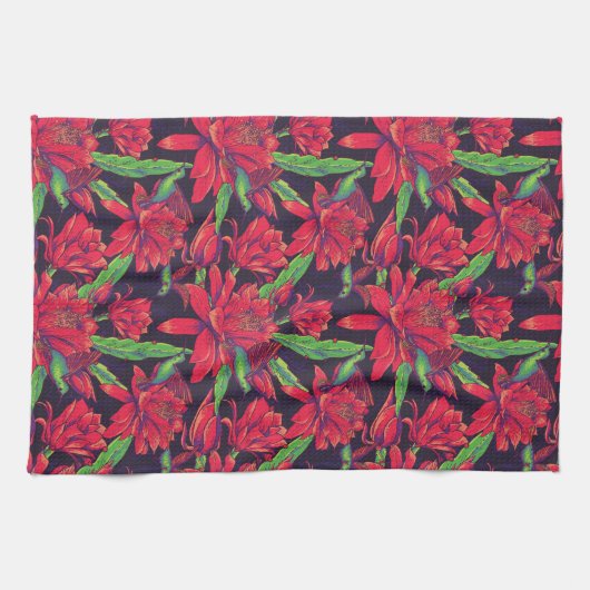 Linge De Cuisine Fleurs et colibris (Horizontal)