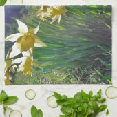 Linge De Cuisine Fleurs et fleurs jaunes (Plié)