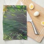 Linge De Cuisine Fleurs et fleurs jaunes (Quart Plié)