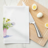 Linge De Cuisine fleurs et papillons de vignoble (Quart Plié)