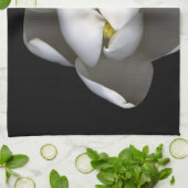Linge De Cuisine Fleurs | Fleur de Magnolia blanc unique (Plié)