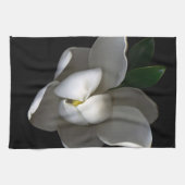 Linge De Cuisine Fleurs | Fleur de Magnolia blanc unique (Horizontal)
