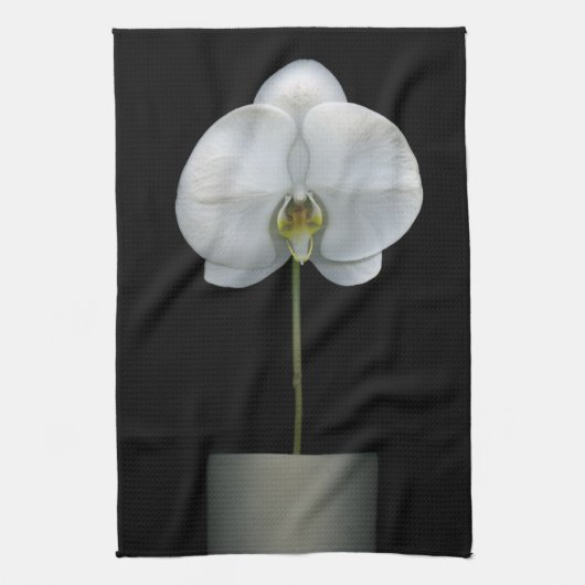 Linge De Cuisine Fleurs | Fleur d'orchidées blanches (Vertical)