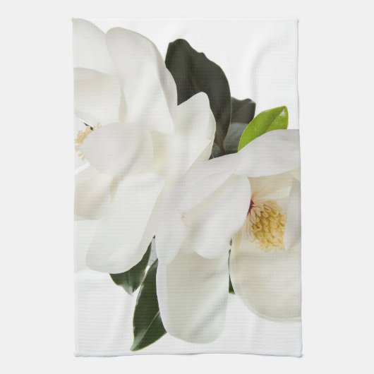 Linge De Cuisine Fleurs florales des Magnolias blancs (Vertical)