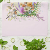 Linge De Cuisine Fleurs florales d'Oeufs de Pâques du printemps (Plié)