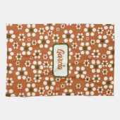 Linge De Cuisine Fleurs florales en terre cuite mexicaine (Horizontal)