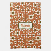 Linge De Cuisine Fleurs florales en terre cuite mexicaine (Vertical)