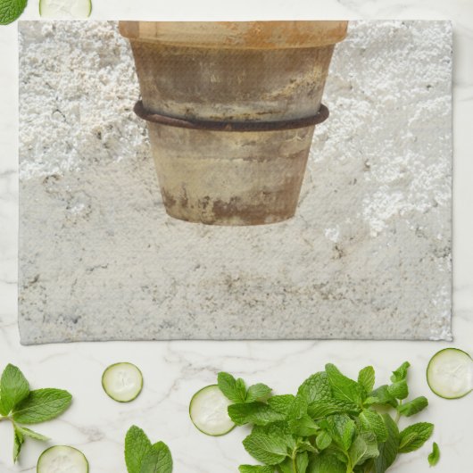 Linge De Cuisine Fleurs | Géranium en fleur en pot (Plié)