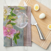 Linge De Cuisine Fleurs | Hellebores dans Vases (Quart Plié)