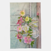 Linge De Cuisine Fleurs | Hellebores dans Vases (Vertical)