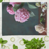 Linge De Cuisine Fleurs | Hydrangées dans Vase (Plié)