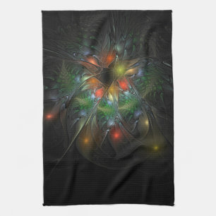 Linge De Cuisine Fleurs imaginaires fractales douces et tendres