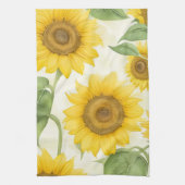 Linge De Cuisine Fleurs jaunes (Vertical)