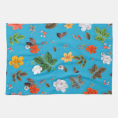 Linge De Cuisine Fleurs jaunes et roses blanches 24 (Horizontal)