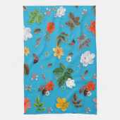 Linge De Cuisine Fleurs jaunes et roses blanches 24 (Vertical)