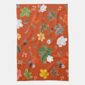 Linge De Cuisine Fleurs jaunes et roses blanches 9 (Vertical)