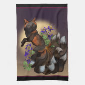 Linge De Cuisine Fleurs Kitsune et Columbine (Vertical)