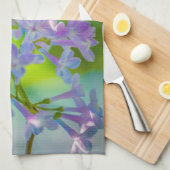 Linge De Cuisine Fleurs Lilac Violettes (Quart Plié)