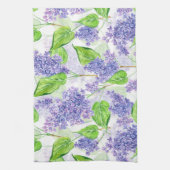 Linge De Cuisine Fleurs lilas aquarelles (Vertical)