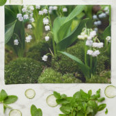 Linge De Cuisine Fleurs | Lily de la vallée Suède (Plié)