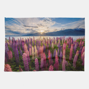 Linge De Cuisine Fleurs Lupines Nouvelle-Zélande