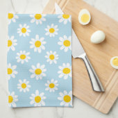 Linge De Cuisine Fleurs marguerites (Quart Plié)