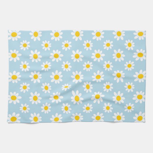Linge De Cuisine Fleurs marguerites (Horizontal)