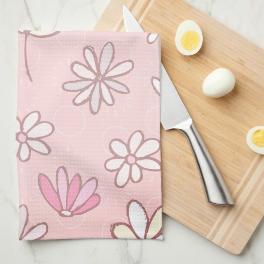Linge De Cuisine Fleurs mignonnes (Quart Plié)