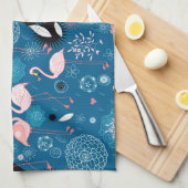 Linge De Cuisine Fleurs mignonnes flamants gos motif (Quart Plié)