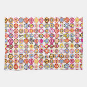 Linge De Cuisine fleurs mignonnes, oiseaux, motif de coeurs (Horizontal)