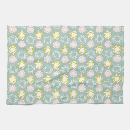Linge De Cuisine Fleurs Modernes II (Horizontal)