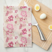 Linge De Cuisine Fleurs modernes roses mignonnes motif Haut basket (Quart Plié)