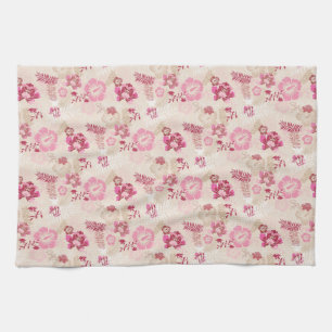 Linge De Cuisine Fleurs modernes roses mignonnes motif Haut basket