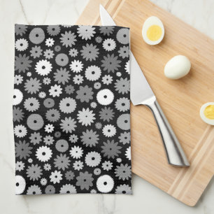 Linge De Cuisine Fleurs monochromes à motif répétitif