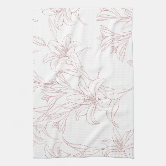 Linge De Cuisine Fleurs Motif 10 (Vertical)