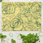 Linge De Cuisine Fleurs Motif 15 (Plié)