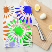 Linge De Cuisine Fleurs multicolores (Quart Plié)