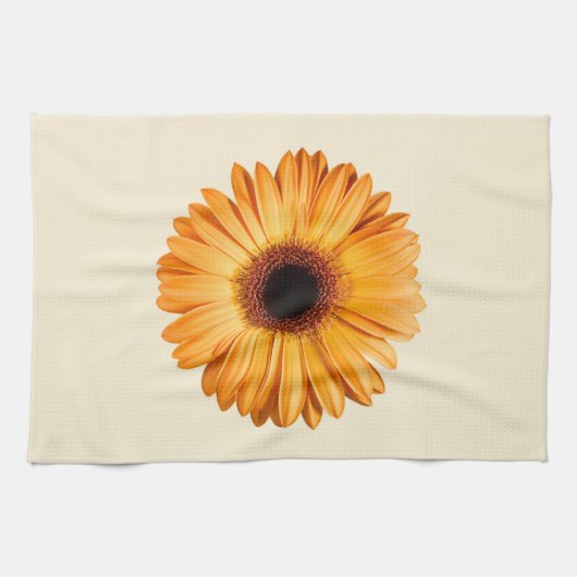Linge De Cuisine Fleurs | Orange Gerbera (Horizontal)