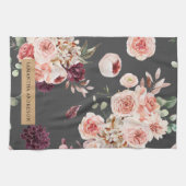 Linge De Cuisine Fleurs Pastel Modernes & Cadeau Personnalisé Kraft (Horizontal)